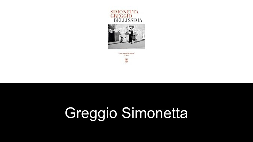 livres de Greggio Simonetta