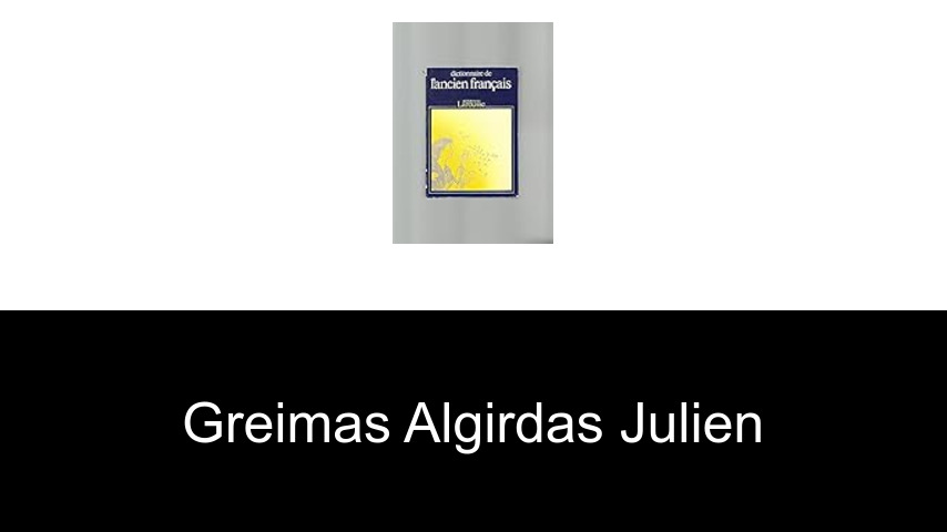 livres de Greimas Algirdas Julien