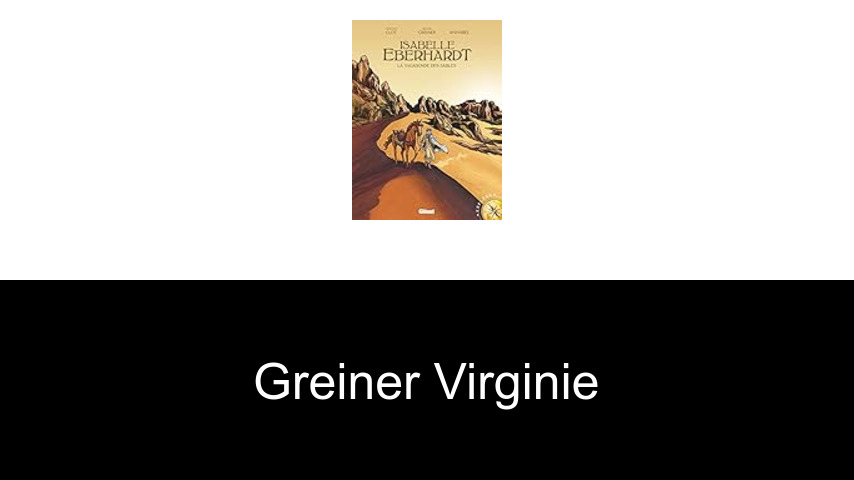 livres de Greiner Virginie