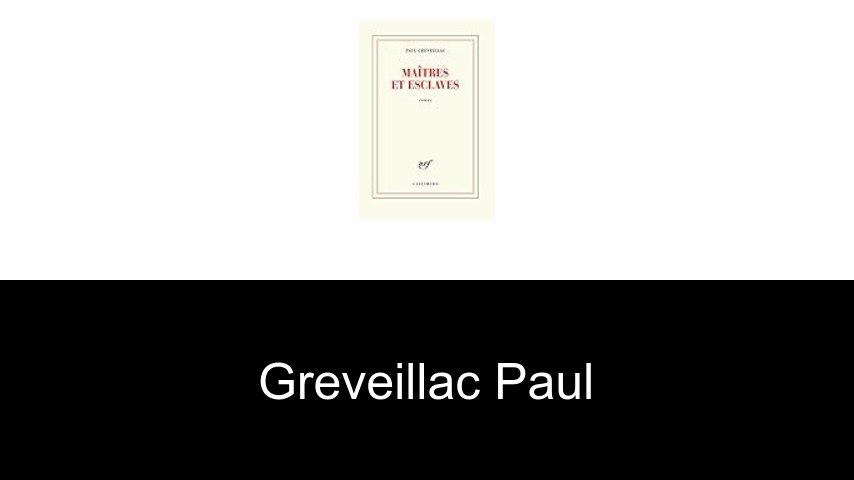 livres de Greveillac Paul