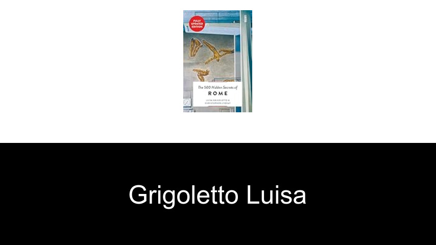 livres de Grigoletto Luisa