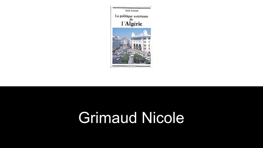 livres de Grimaud Nicole