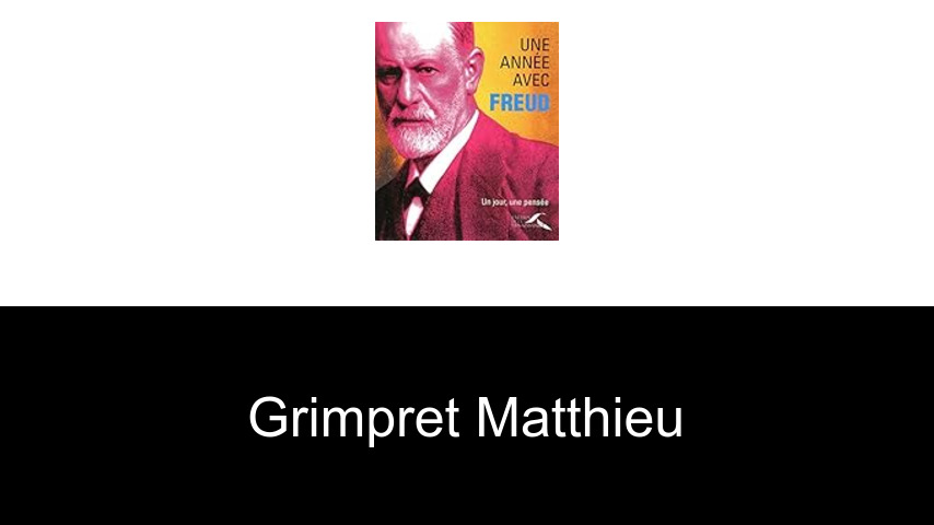 livres de GRIMPRET MATTHIEU