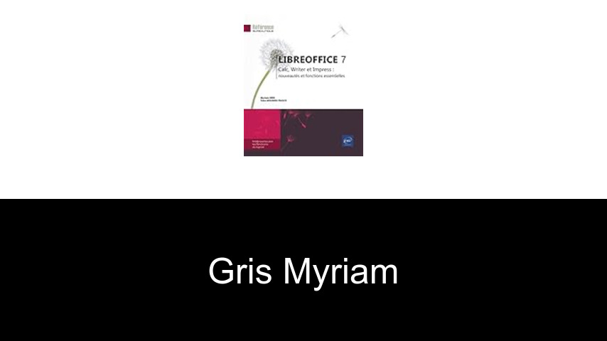 livres de Gris Myriam