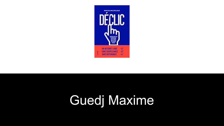 livres de Guedj Maxime