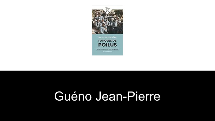livres de Guéno Jean-Pierre