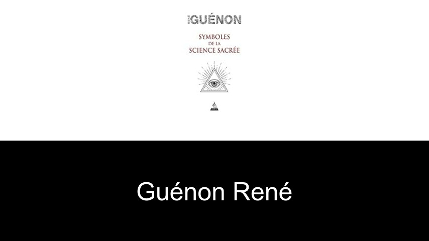 livres de Guénon René