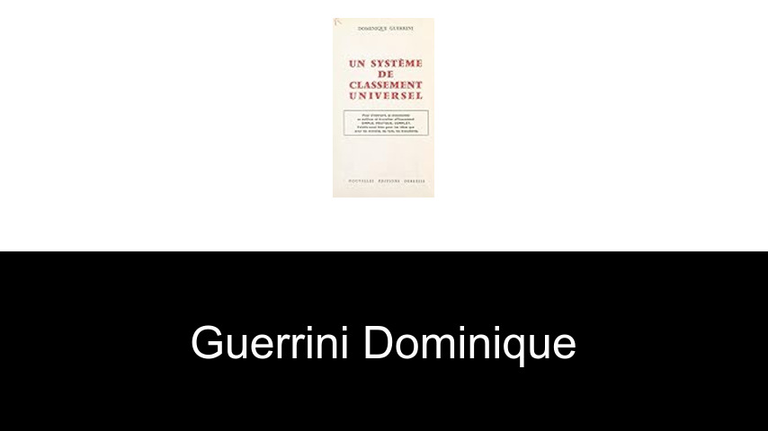 livres de Guerrini Dominique