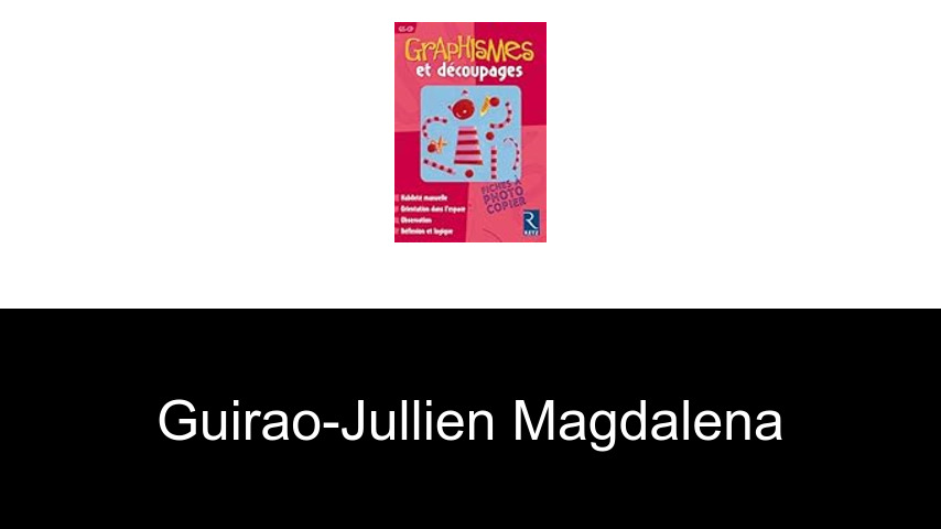 livres de Guirao-Jullien Magdalena