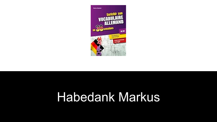 livres de Habedank Markus