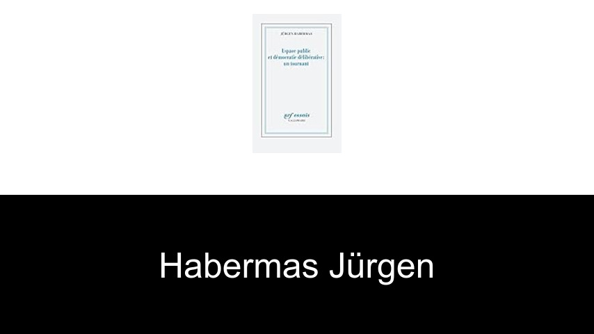 livres de Habermas Jürgen