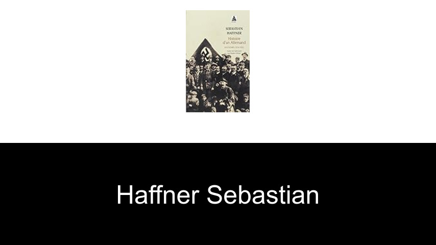 livres de Haffner Sebastian