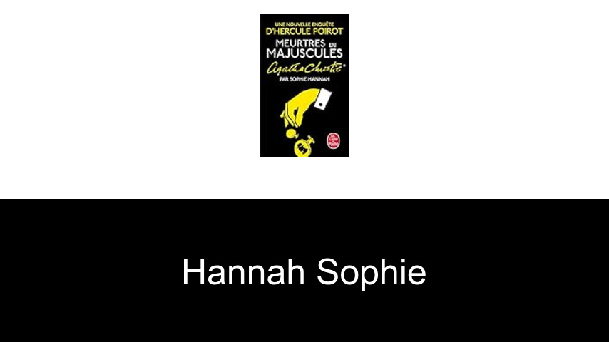livres de Hannah Sophie