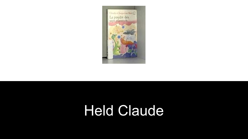 livres de Held Claude