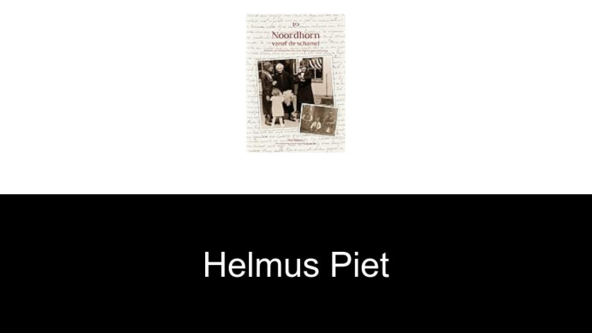 livres de Helmus Piet