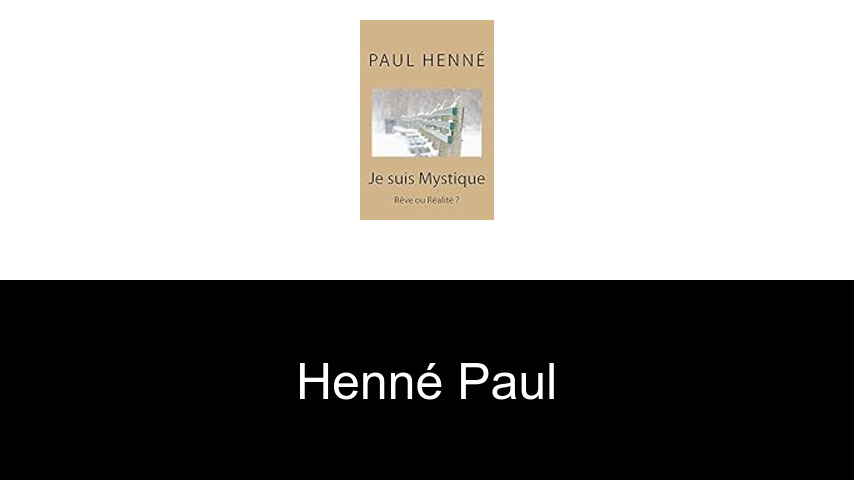 livres de Henné Paul