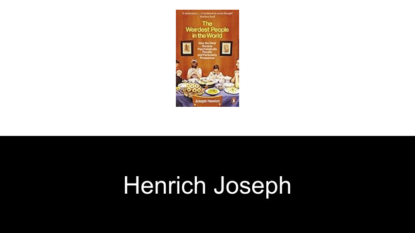 livres de Henrich Joseph