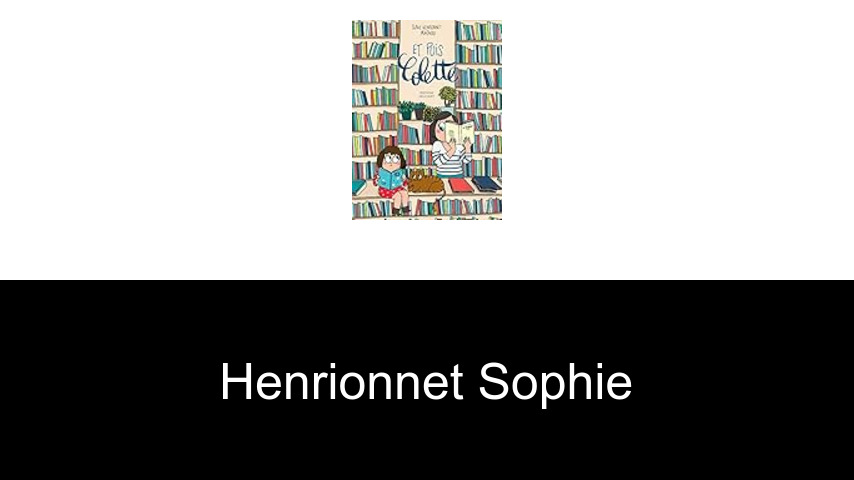 livres de Henrionnet Sophie