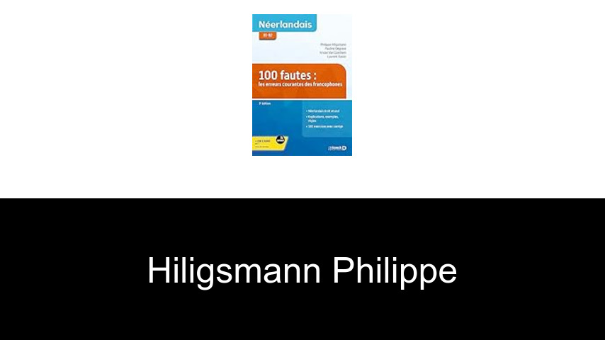 livres de Hiligsmann Philippe