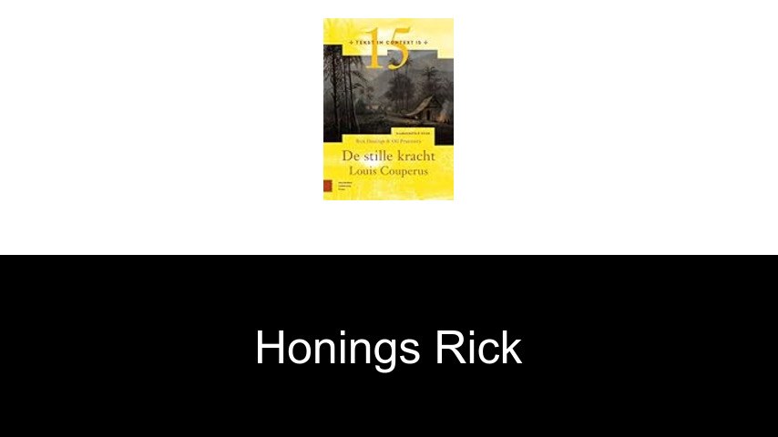 livres de Honings Rick