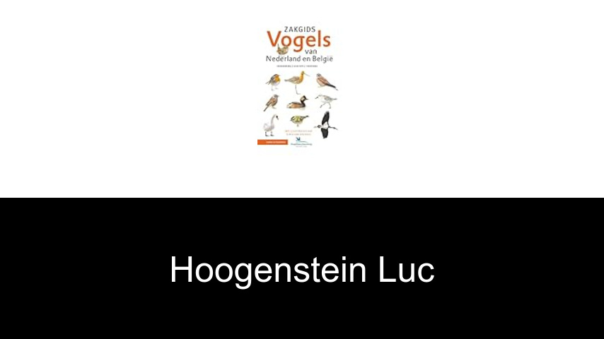 livres de Hoogenstein Luc