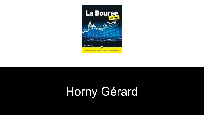 livres de Horny Gérard