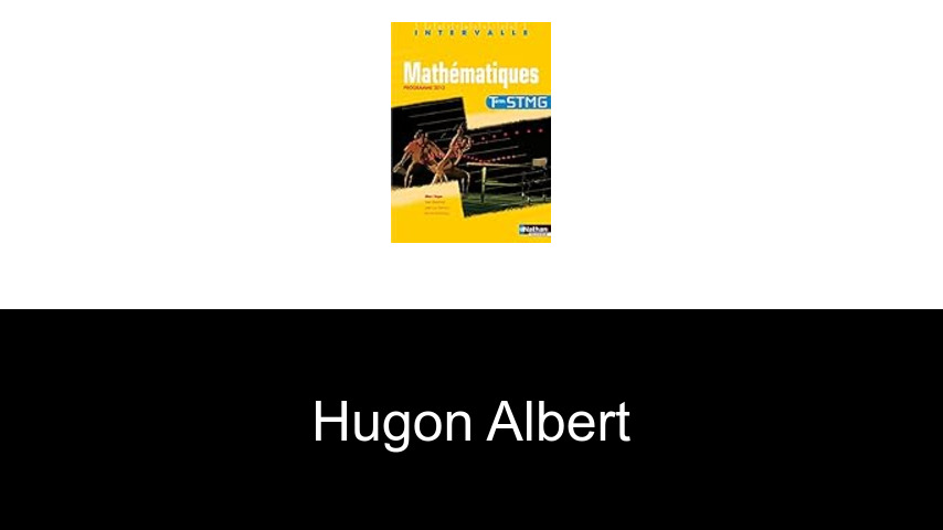 livres de Hugon Albert
