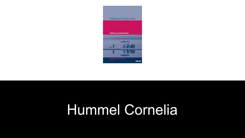 livres de Hummel Cornelia