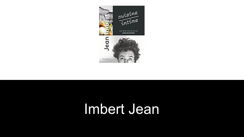 livres de Imbert Jean