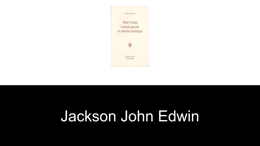 livres de Jackson John Edwin