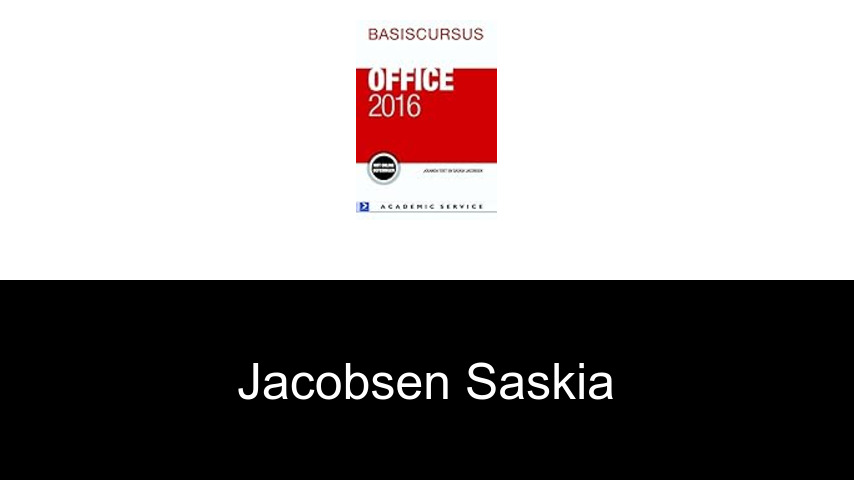 livres de Jacobsen Saskia