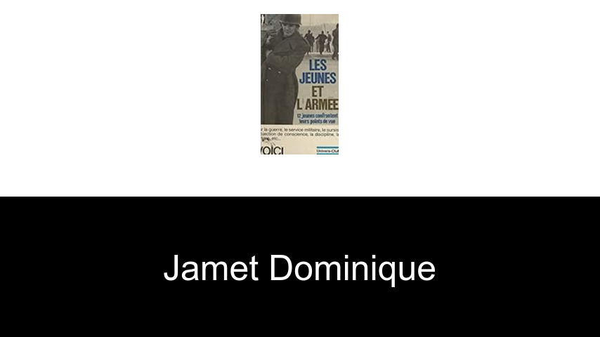 livres de Jamet Dominique