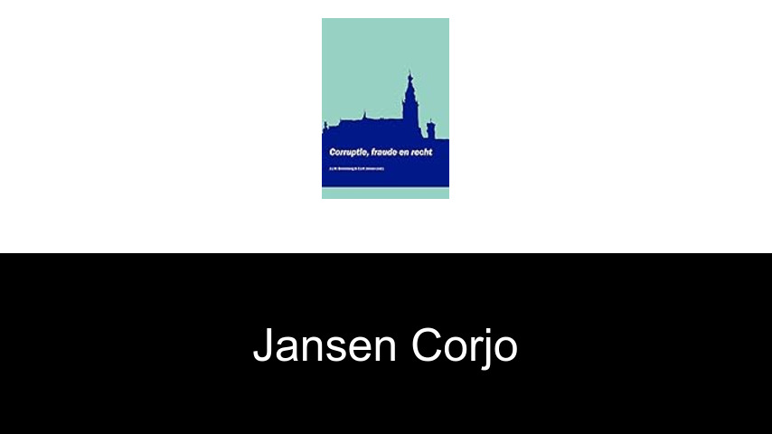 livres de Jansen Corjo