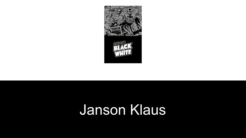 livres de Janson Klaus