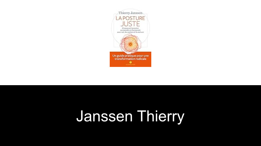 livres de Janssen Thierry