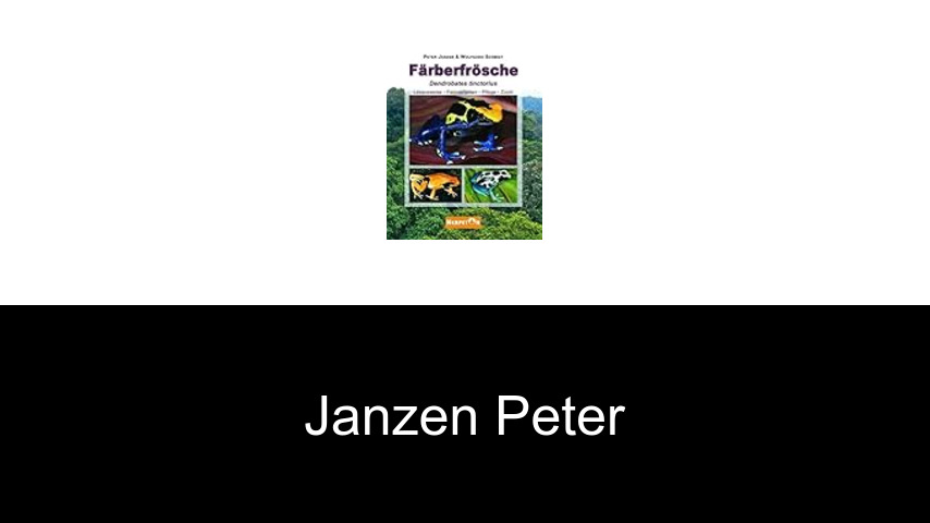 livres de Janzen Peter
