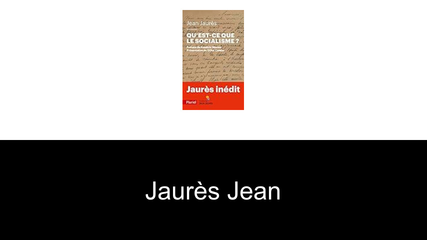 livres de Jaurès Jean