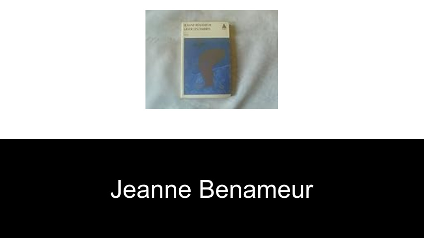livres de Jeanne Benameur