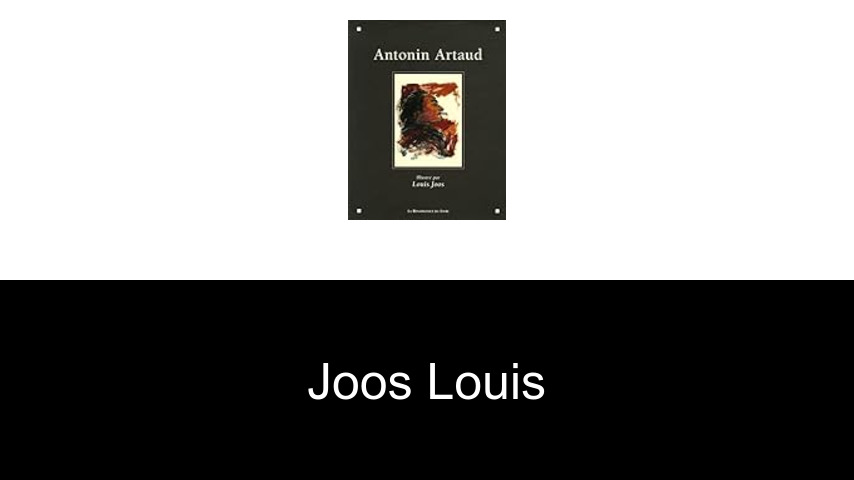 livres de Joos Louis