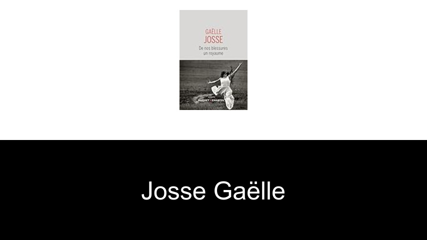 livres de Josse Gaëlle