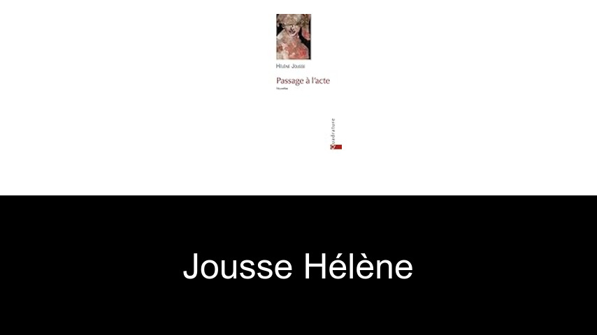 livres de Jousse Hélène