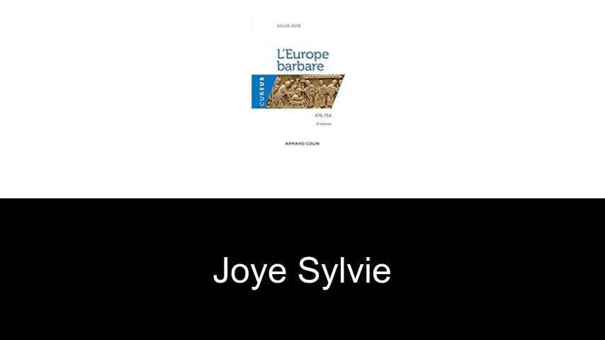 livres de Joye Sylvie