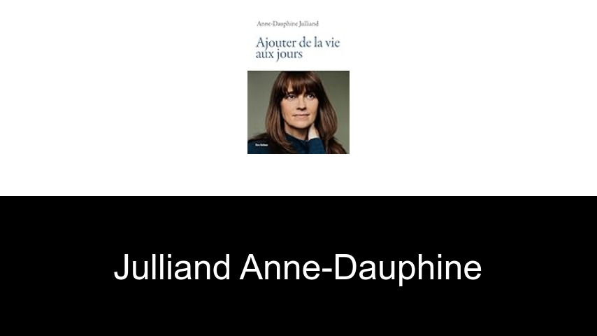 livres de Julliand Anne-Dauphine