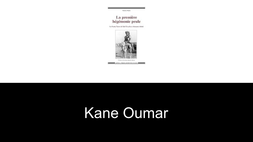 livres de Kane Oumar