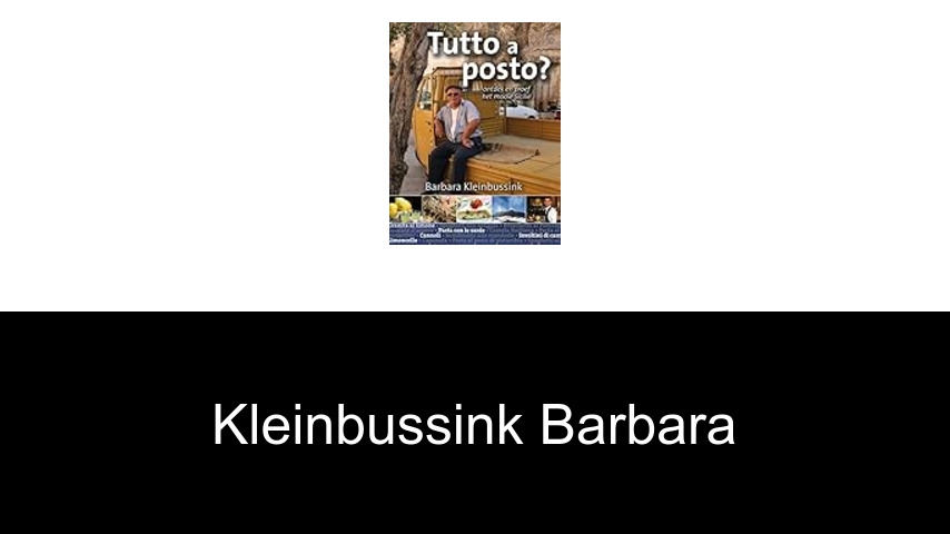 livres de Kleinbussink Barbara