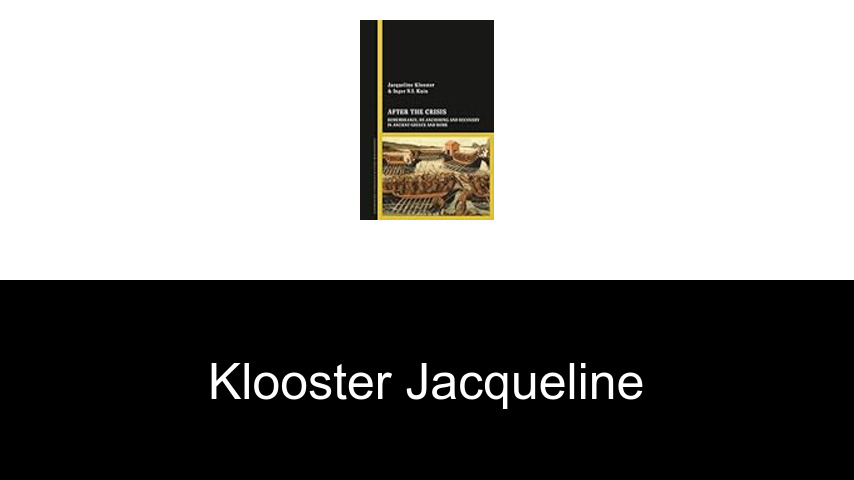 livres de Klooster Jacqueline