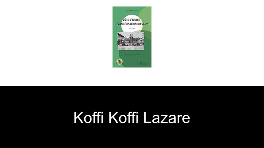 livres de Koffi Koffi Lazare