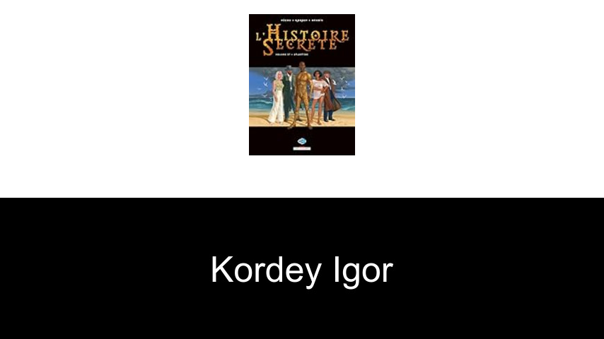 livres de Kordey Igor