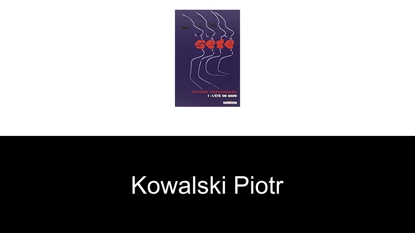 livres de Kowalski Piotr