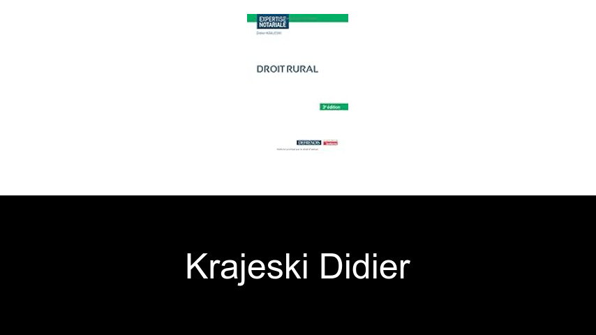 livres de Krajeski Didier